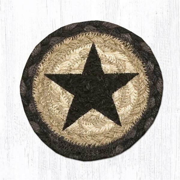 Capitol Importing Co 5 x 5 in. Black Star Printed Round Coaster 31-IC313BS
